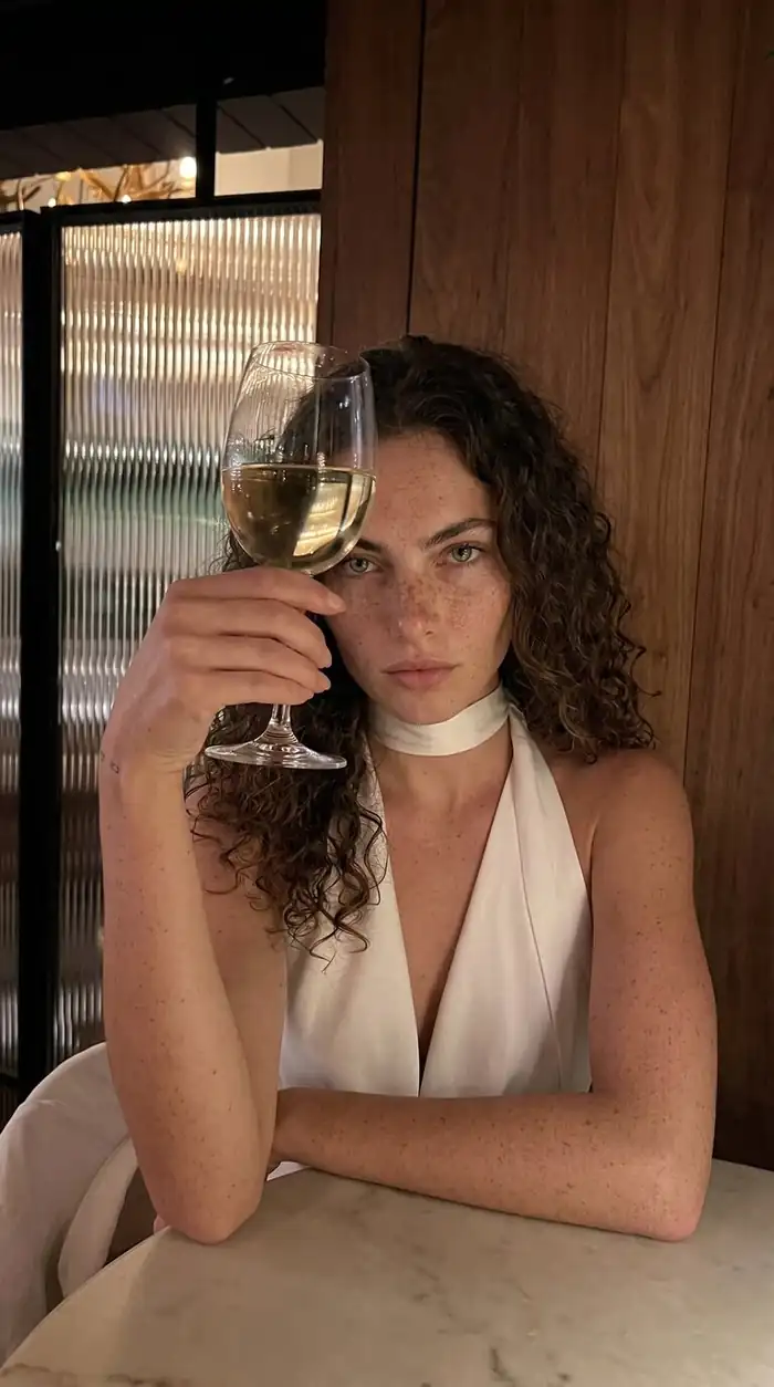 Chic Wine Glass Portrait