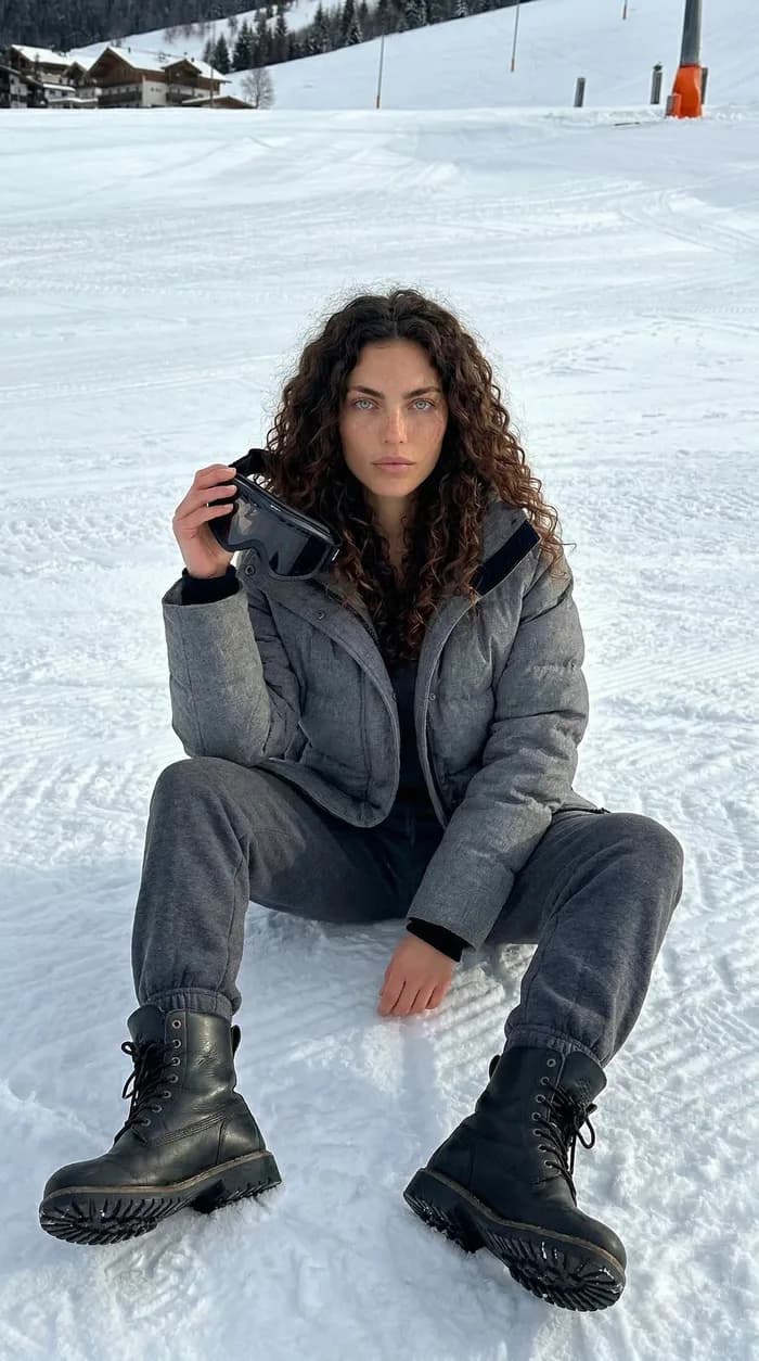 Snow Field Outdoor Portrait