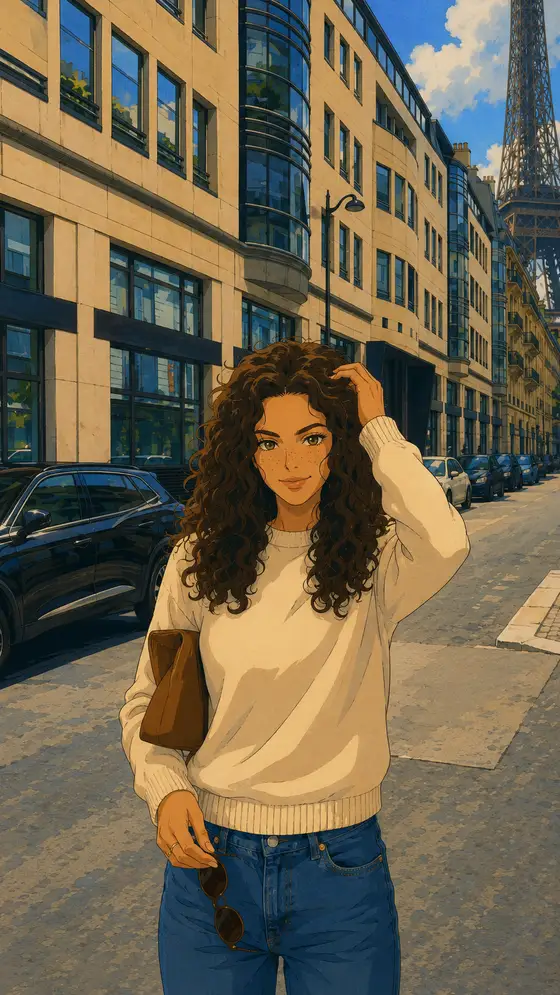 Hand-painted 1990s anime production look with organic ink lines and film grain.